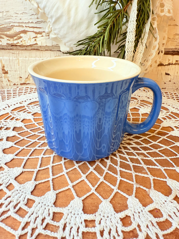 XXL CORNFLOWER BLUE VINTAGE MUG - CREAM INTERIOR