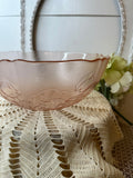 ARCOROC VINTAGE FRANCE LARGE PINK GLASS SERVING BOWL