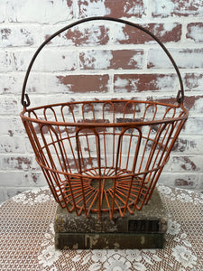 ANTIQUE METAL EGG BASKET