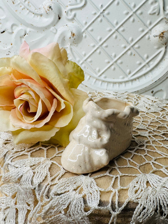 BABY BOOT VINTAGE PLANTER JAR