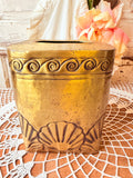 VINTAGE SOLID BRASS DETAILED TISSUE BOX HOLDER