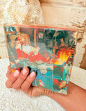 VINTAGE SANTA BLOCK DECOR REVERSIBLE