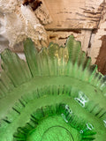 VINTAGE RARE GREEN MID CENTURY BLENKO XL ART GLASS BOWL