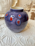 VINTAGE HOLLAND MOLD BLUE AND PURPLE URN VASE
