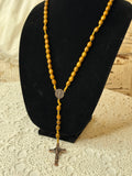 VINTAGE ROSARY - WOODEN BEADS