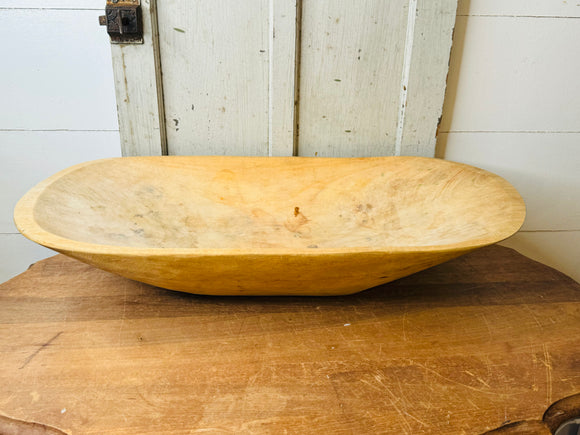 ANTIQUE WOODEN LARGE DOUGH BOWL