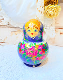 VINTAGE RARE 9 PIECE RUSSIAN NESTING DOLLS