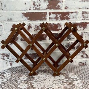 VINTAGE TEAK WINE HOLDER