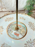 VINTAGE CURRIER AND IVES TWO TIERED PLATE TRAY