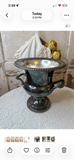 VINTAGE 1920S TROPHY STYLE SILVER CHAMPAGNE ICE BUCKET