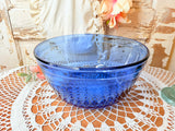 VINTAGE COBALT BLUE XL 4 QT RARE MIXING BOWL