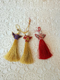 VINTAGE SET OF ANGEL ORNATE BEAD ORNAMENTS