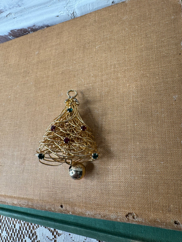 BELL CHRISTMAS TREE - VINTAGE BROOCH