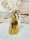 VINTAGE VICTORIAN LADY BRASS BELL