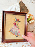 Vintage Victorian lady, handmade framed art ￼