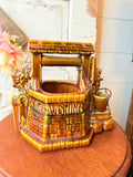VINTAGE POTTERY MCCOY USA WISHING WELL PLANTER DECOR