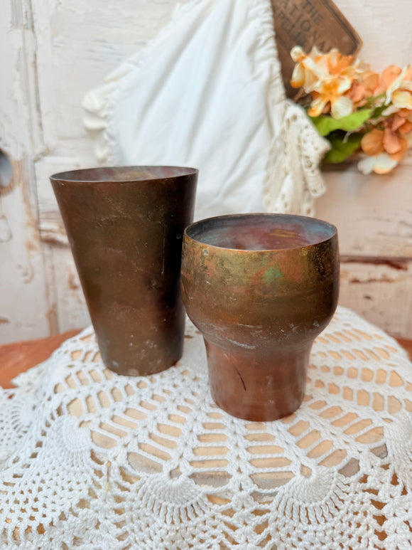 ANTIQUE SET OF COPPER CUPS