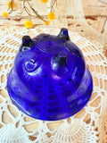 RARE COBALT BLUE 3 LEGS BOWL