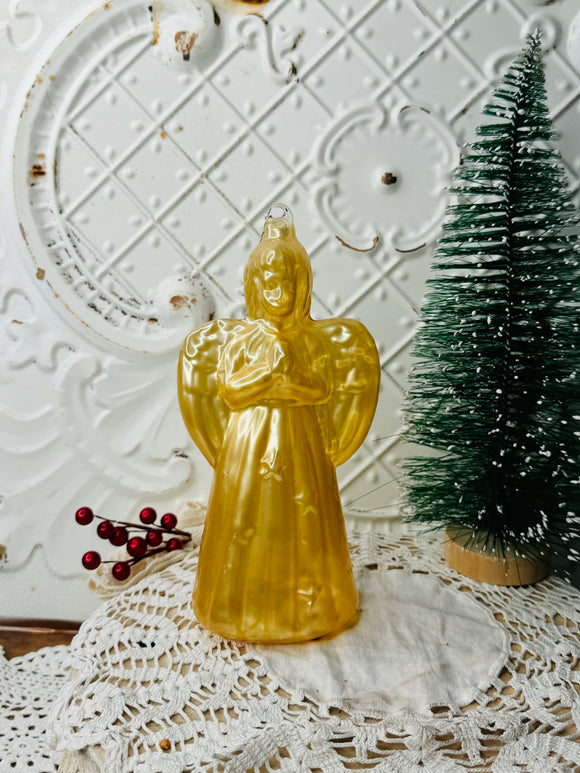 YELLOW ANGEL VINTAGE 1950S ORNAMENT