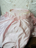 VINTAGE PINK SILK DETAILED EMBROIDERED NIGHTGOWN