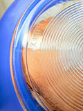 VINTAGE BLUE PYREX WITH GLASS BOTTOM 1 QT BOWL