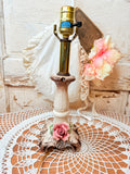 CAPODIMONTE VINTAGE ROSE LAMP - 2 AVAILABLE