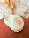 VINTAGE FLORAL BOWL AND LID