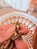 VINTAGE PAIR OF ORNATE CROSS EARRINGS