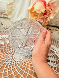 VINTAGE CRYSTAL CUT GLASS ORNATE DISH