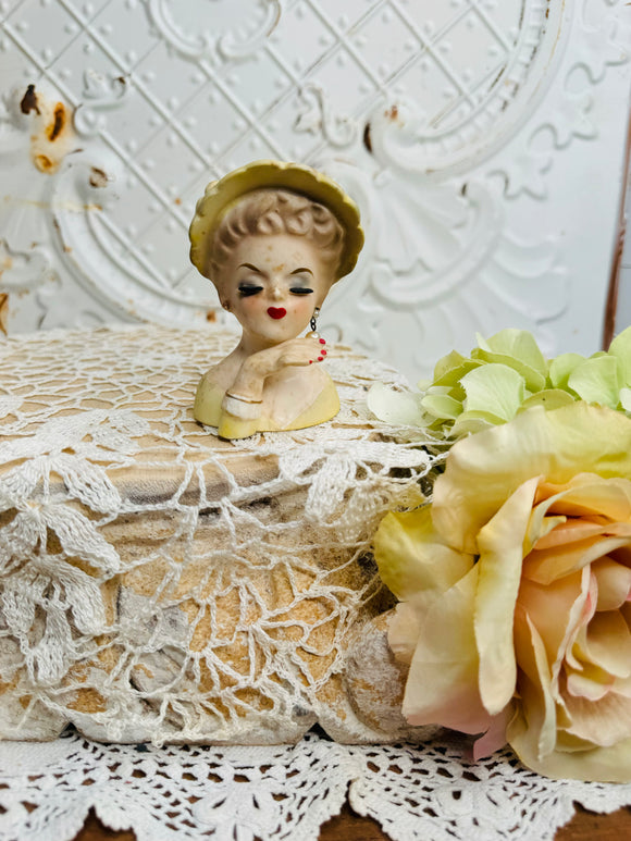 PETITE LADY HEAD PLANTER VINTAGE #2