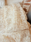 ANTIQUE XXL RECTANGULAR VICTORIAN LACE TABLECLOTH