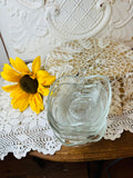 SET OF 4 VINTAGE GLASS APPLE DISHES