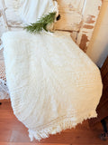 VINTAGE CHENILLE BLANKET 104X101