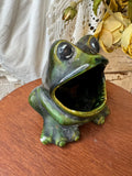 CERAMIC FROG SPONGE SOAP HOLDER