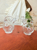 VINTAGE BLOWN GLASS CRUET SET