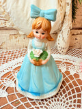 VINTAGE BELL - BLUE BOW FLORAL