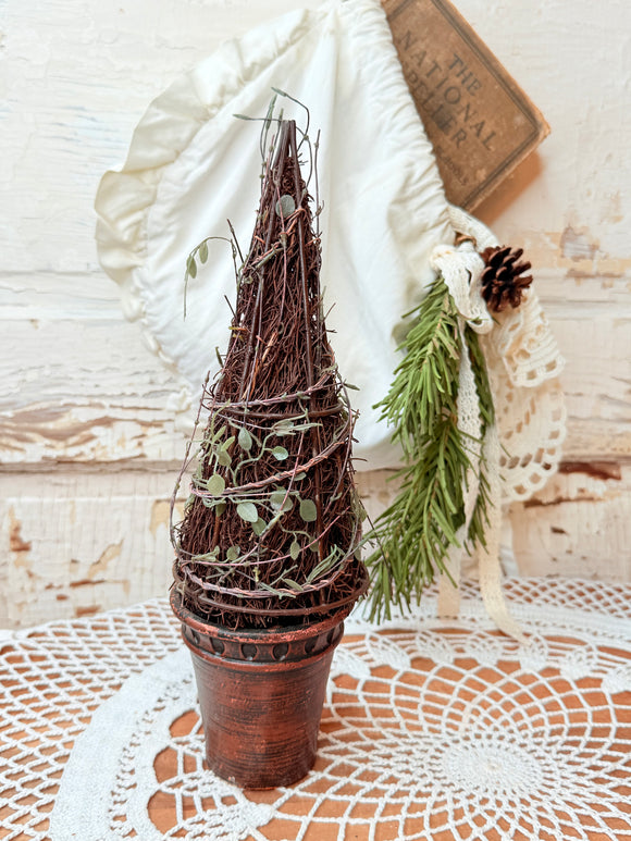 VINTAGE STICK CHRISTMAS TREE DECOR - 2 AVAILABLE