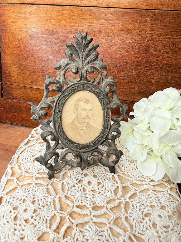 1920S VINTAGE SWIVEL ANTIQUE OVAL FRAME