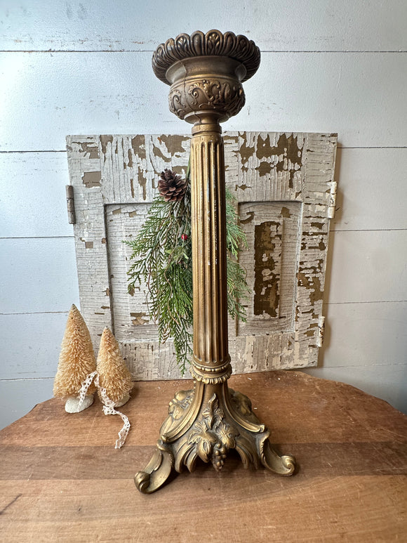 Antique XL ornate candles holder