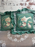 VINTAGE HANDMADE PILLOWS - FARM (2 AVAILABLE)