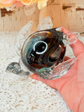 VINTAGE VINCI BLOWN GLASS TURTLE STATUETTE PAPER WEIGHT DECOR