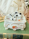 EXTRA RARE ANTIQUE BUNNY ASHTRAY BOX