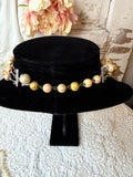 VINTAGE MULTI STRAND GOLD TONE PEARL NECKLACE