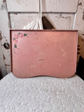 VINTAGE MID CENTURY PINK WOOD FOLDING BED TRAY