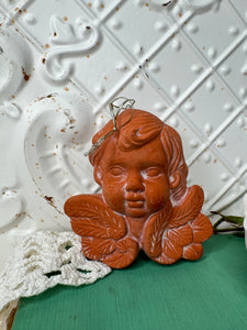 TERRA COTTA ANGEL CHERUB ORNAMENT DECOR