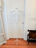 AMAZING VINTAGE SCROLLY WROUGHT IRON TALL WEDDING CANDELABRA