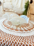 VINTAGE DETAILED MOONSTONE RUFFLED COMPOTE