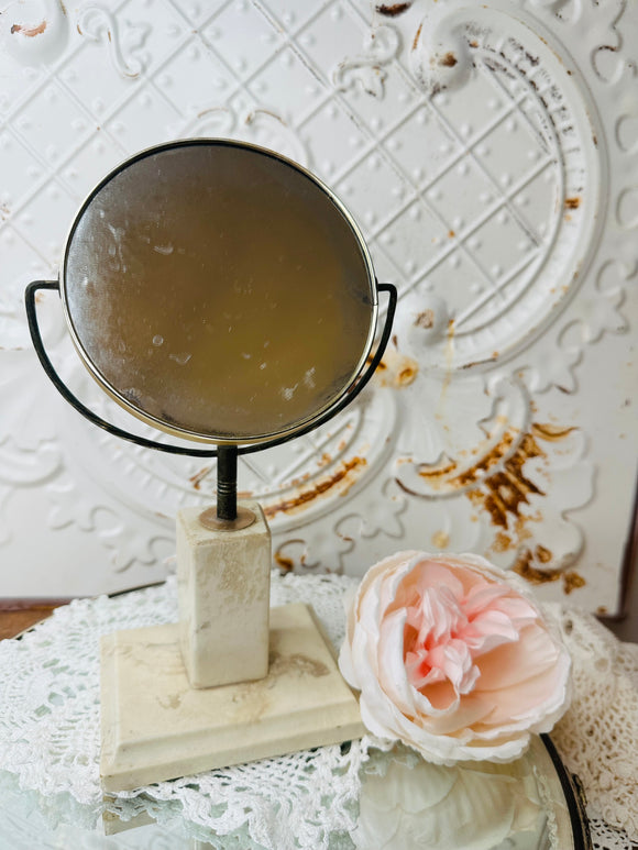 ORNATE VINTAGE MIRROR ON STAND RARE