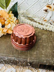 SET OF 4 VINTAGE COPPER TART TINS