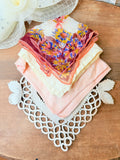 LOT OF VINTAGE LINENS - COLORFUL CLASSIC